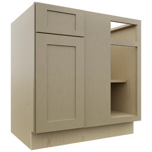 Fabuwood Galaxy Desert Oak BLB39/42 Base Corner Blind Cabinet, Front View