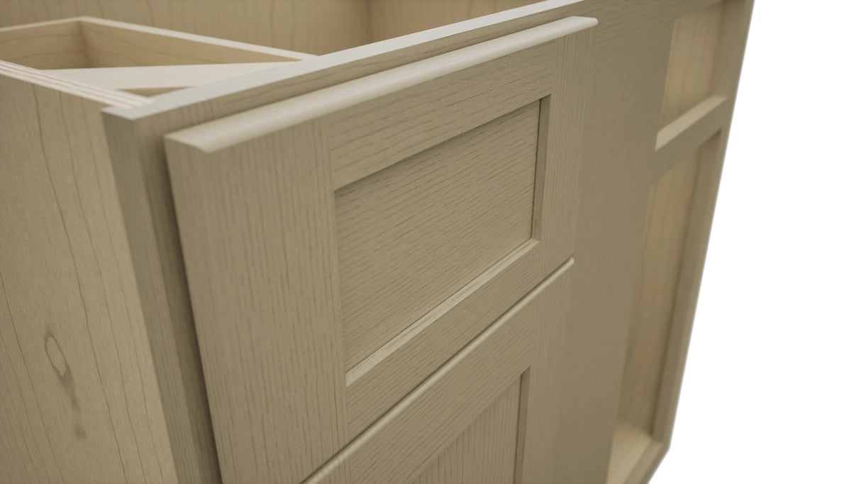 Fabuwood Galaxy Desert Oak BLB39/42 Base Corner Blind Cabinet, Detail View