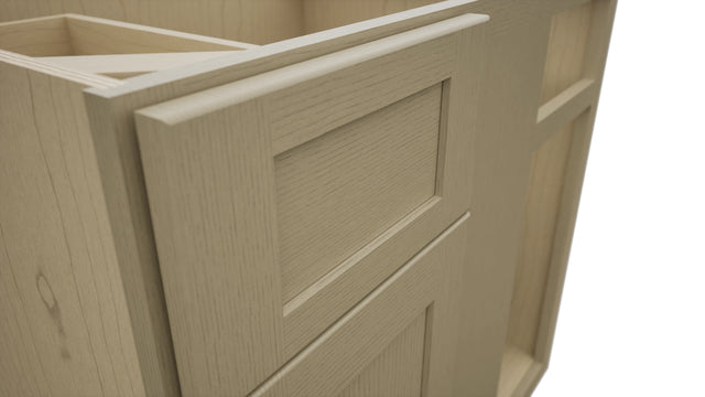 Fabuwood Galaxy Desert Oak BLB39/42 Base Corner Blind Cabinet, Detail View