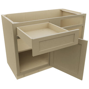 Fabuwood Galaxy Desert Oak BLB48/51 Base Corner Blind Cabinet, Open View