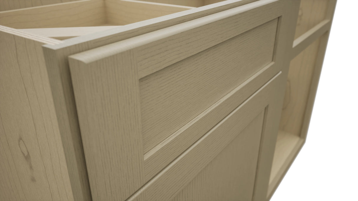 Fabuwood Galaxy Desert Oak BLB48/51 Base Corner Blind Cabinet, Detail View