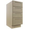 Fabuwood Galaxy Desert Oak DB15-4 Base 4 Drawers Cabinet, Front View