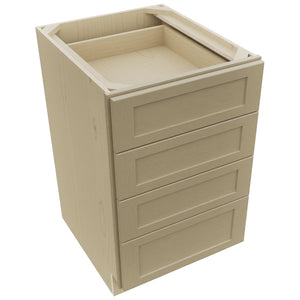 Fabuwood Galaxy Desert Oak DB21-4 Base 4 Drawers Cabinet, Top View