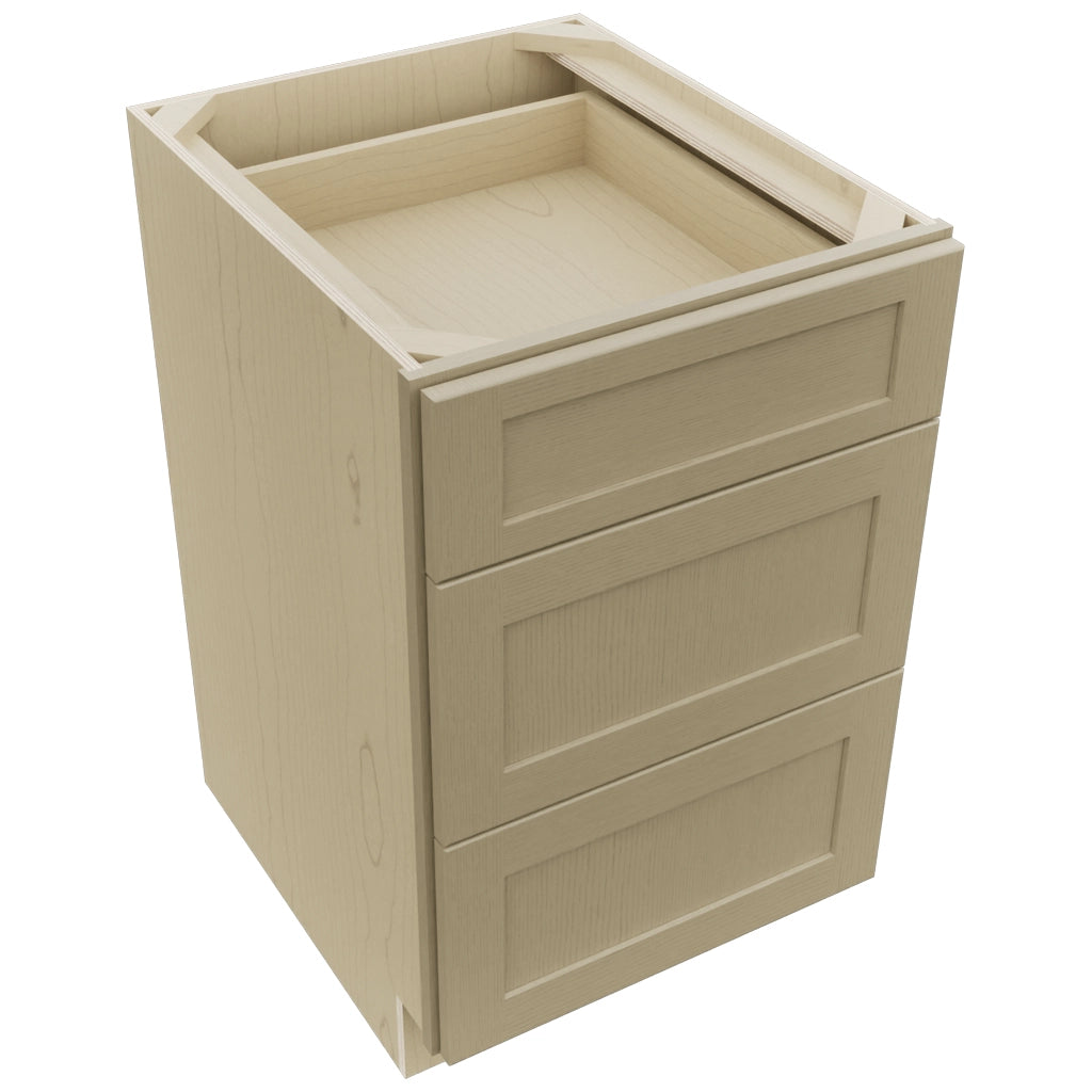 Fabuwood Galaxy Desert Oak DB21 Base 3 Drawers Cabinet, Top View
