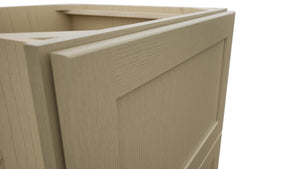 Fabuwood Galaxy Desert Oak DB24-2 Base 2 Drawers Cabinet, Detail View
