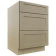 Fabuwood Galaxy Desert Oak DB24 Base 3 Drawers Cabinet, Front View