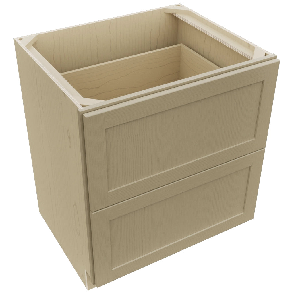 Fabuwood Galaxy Desert Oak DB30-2 Base 2 Drawers Cabinet, Top View