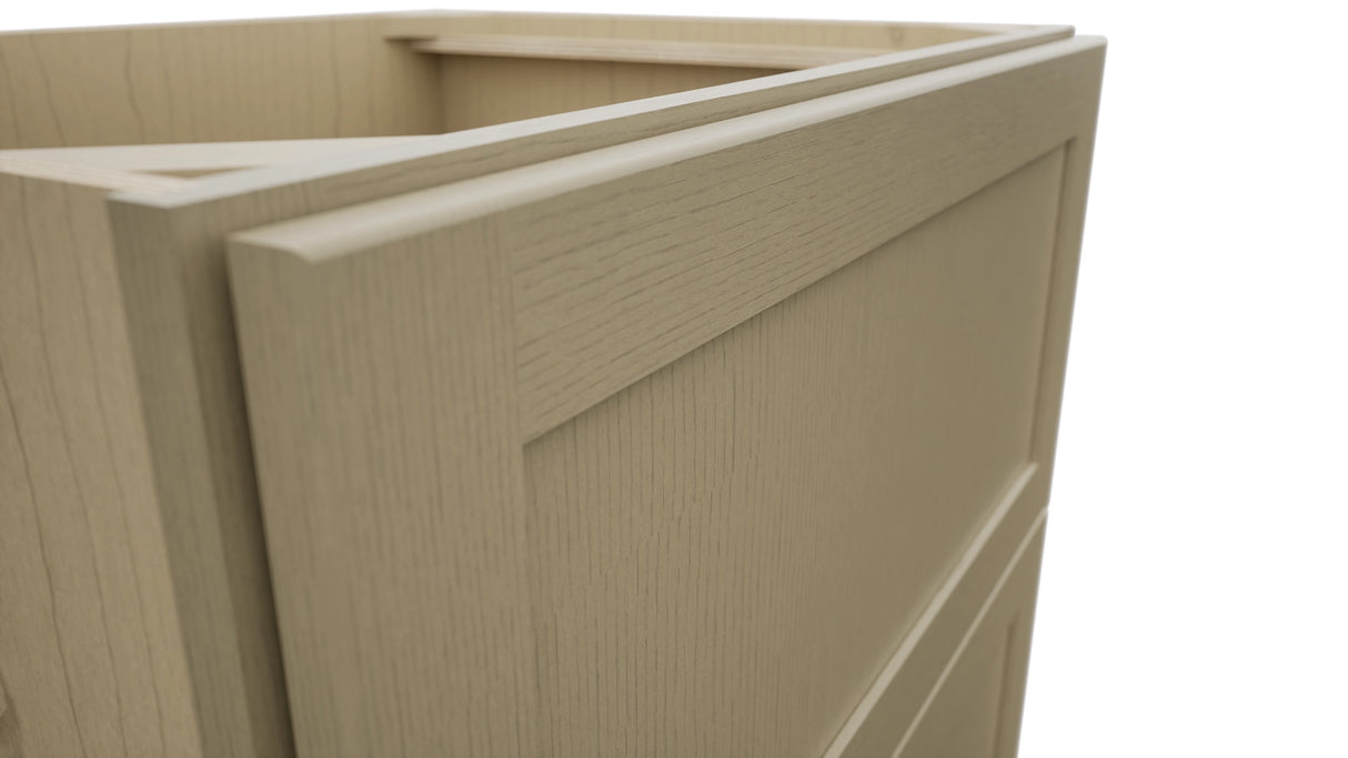 Fabuwood Galaxy Desert Oak DB30-2 Base 2 Drawers Cabinet, Detail View