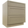 Fabuwood Galaxy Desert Oak DB30 Base 3 Drawers Cabinet, Front View