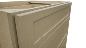 Fabuwood Galaxy Desert Oak DB33 Base 3 Drawers Cabinet, Detail View