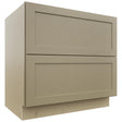 Fabuwood Galaxy Desert Oak DB36-2 Base 2 Drawers Cabinet, Front View