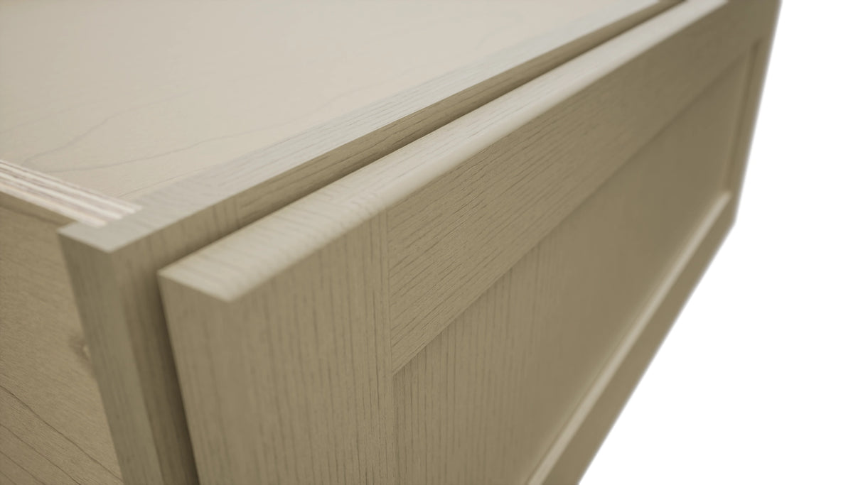 Fabuwood Galaxy Desert Oak DBS30 Base Bench Seat Cabinet, Detail View