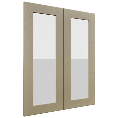 Fabuwood Galaxy Desert Oak DS GDW2430 Wall Glass Door, Front View