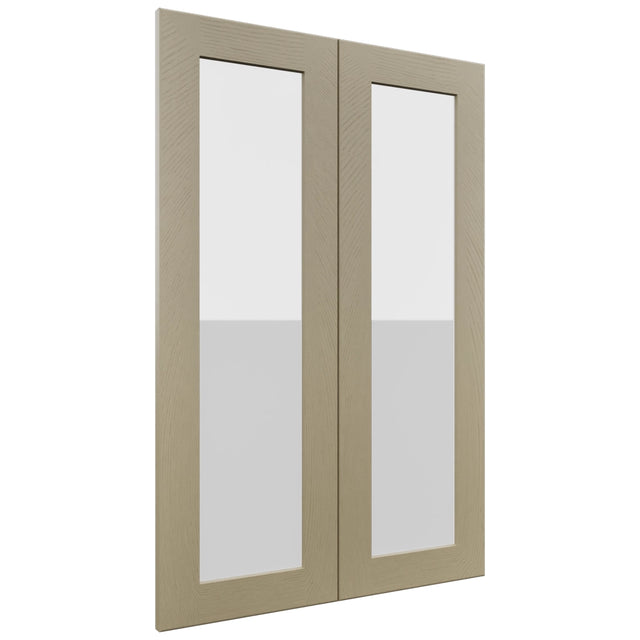 Fabuwood Galaxy Desert Oak DS GDW2436 Wall Glass Door, Front View