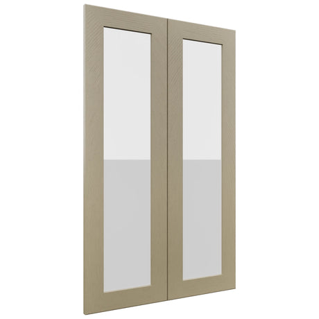 Fabuwood Galaxy Desert Oak DS GDW2439 Wall Glass Door, Front View