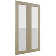 Fabuwood Galaxy Desert Oak DS GDW2442 Wall Glass Door, Front View
