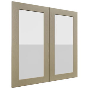 Fabuwood Galaxy Desert Oak DS GDW3030 Wall Glass Door, Front View