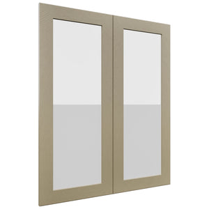 Fabuwood Galaxy Desert Oak DS GDW3036 Wall Glass Door, Front View