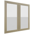 Fabuwood Galaxy Desert Oak DS GDW3636 Wall Glass Door, Front View