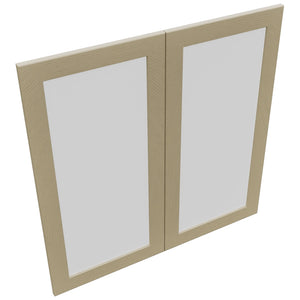 Fabuwood Galaxy Desert Oak DS GDW3636 Wall Glass Door, Top View