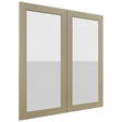 Fabuwood Galaxy Desert Oak DS GDW3639 Wall Glass Door, Front View