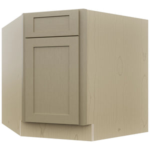 Fabuwood Galaxy Desert Oak DSB36 Base Corner Diagonal Sink Cabinet, Front View