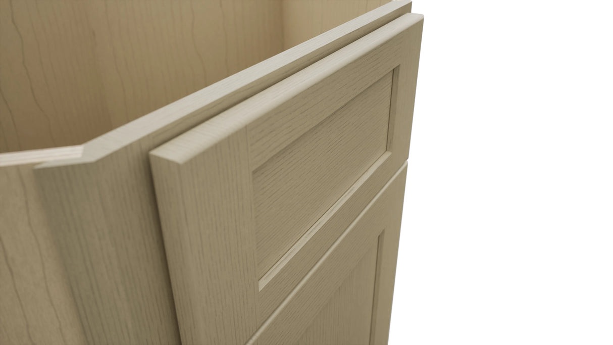 Fabuwood Galaxy Desert Oak DSB36 Base Corner Diagonal Sink Cabinet, Detail View