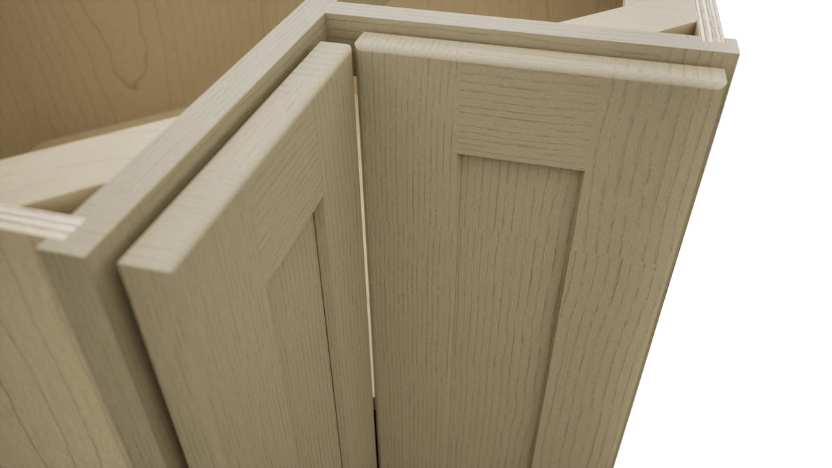 Fabuwood Galaxy Desert Oak ERB33 Base Corner Easy Reach Cabinet, Detail View