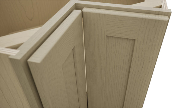 Fabuwood Galaxy Desert Oak ERB33 Base Corner Easy Reach Cabinet, Detail View