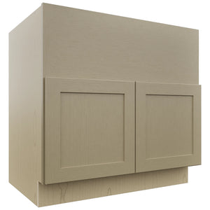 Fabuwood Galaxy Desert Oak FS36 Base Farm Sink Cabinet, Front View