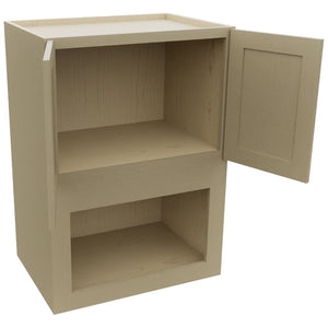 Fabuwood Galaxy Desert Oak MC304221 Wall Microwave Cabinet, Open View