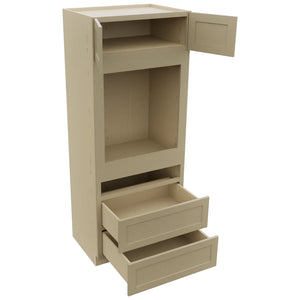 Fabuwood Galaxy Desert Oak OC3384C Tall Oven Cabinet Combo, Open View