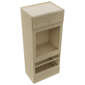 Fabuwood Galaxy Desert Oak OC3384D Tall Oven Cabinet Double, Top View