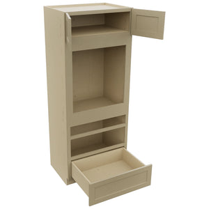 Fabuwood Galaxy Desert Oak OC3384D Tall Oven Cabinet Double, Open View