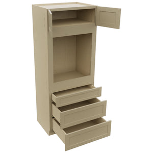 Fabuwood Galaxy Desert Oak OC3384S Tall Oven Cabinet Single, Open View
