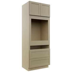 Fabuwood Galaxy Desert Oak OC3390C Tall Oven Cabinet Combo, Front View