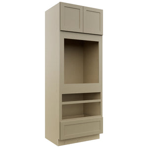 Fabuwood Galaxy Desert Oak OC3390D Tall Oven Cabinet Double, Front View