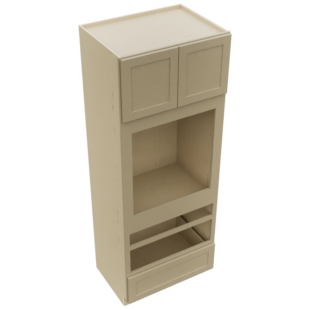 Fabuwood Galaxy Desert Oak OC3390D Tall Oven Cabinet Double, Top View
