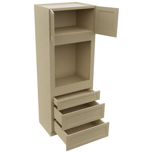 Fabuwood Galaxy Desert Oak OC3390S Tall Oven Cabinet Single, Open View