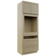 Fabuwood Galaxy Desert Oak OC3393C Tall Oven Cabinet Combo, Front View