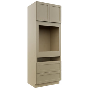Fabuwood Galaxy Desert Oak OC3393C Tall Oven Cabinet Combo, Front View