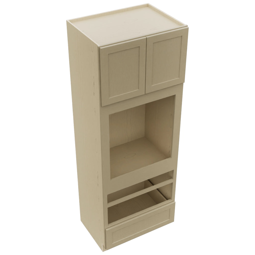 Fabuwood Galaxy Desert Oak OC3393D Tall Oven Cabinet Double, Top View