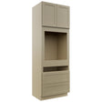 Fabuwood Galaxy Desert Oak OC3396C Tall Oven Cabinet Combo, Front View