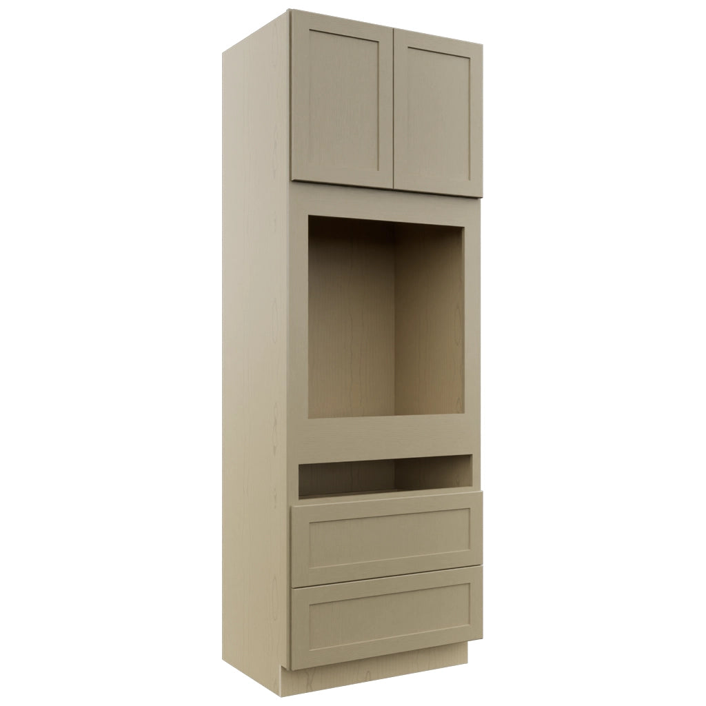 Fabuwood Galaxy Desert Oak OC3396C Tall Oven Cabinet Combo, Front View