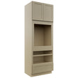 Fabuwood Galaxy Desert Oak OC3396D Tall Oven Cabinet Double, Front View