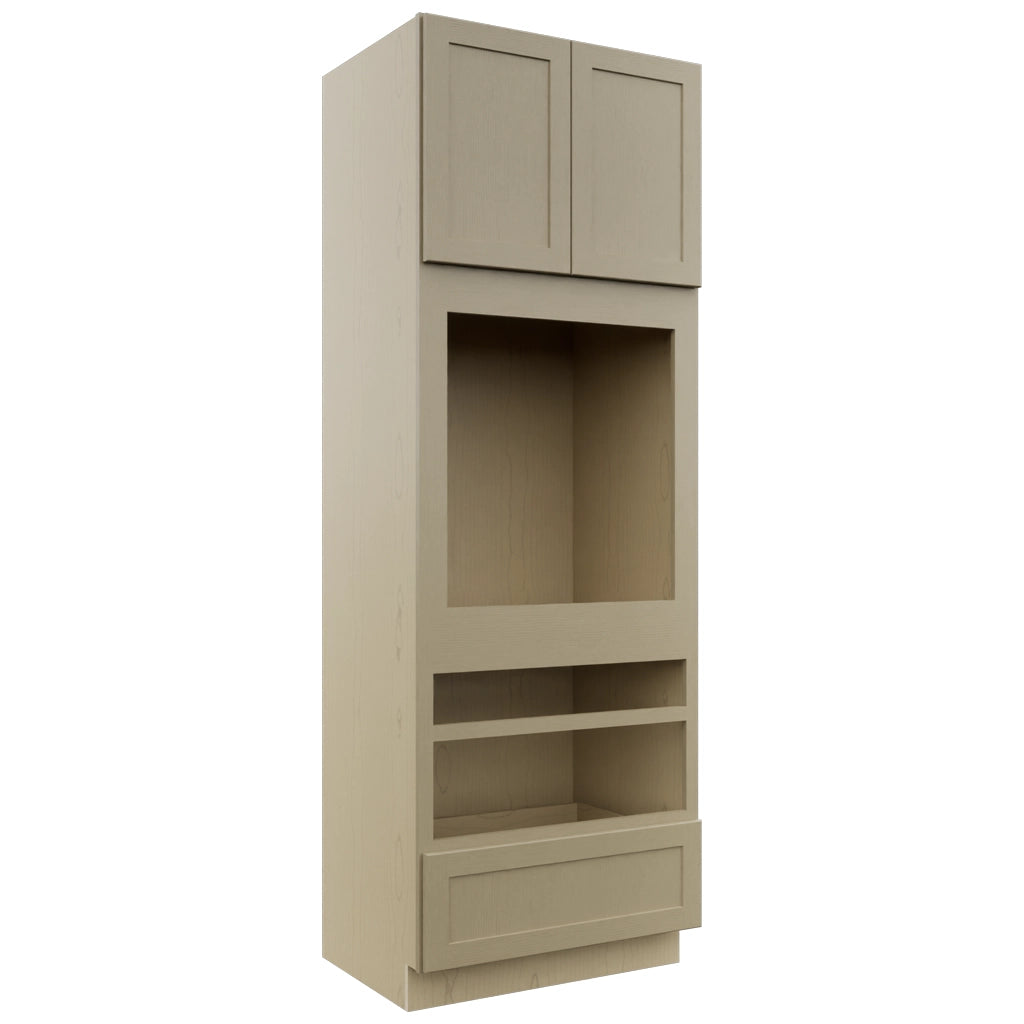 Fabuwood Galaxy Desert Oak OC3396D Tall Oven Cabinet Double, Front View