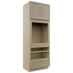 Fabuwood Galaxy Desert Oak OC3396D Tall Oven Cabinet Double, Front View