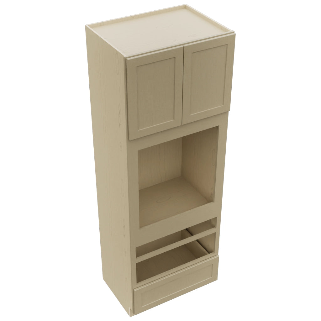 Fabuwood Galaxy Desert Oak OC3396D Tall Oven Cabinet Double, Top View