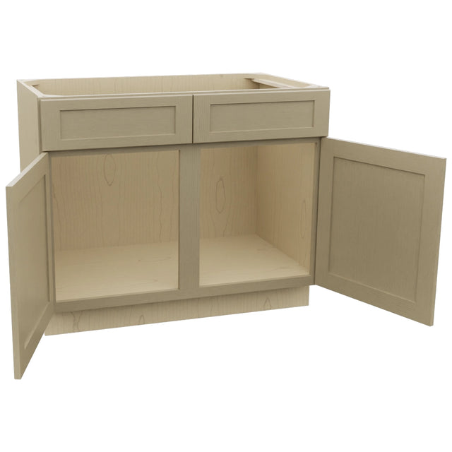 Fabuwood Galaxy Desert Oak SB42 Base Sink Cabinet, Open View