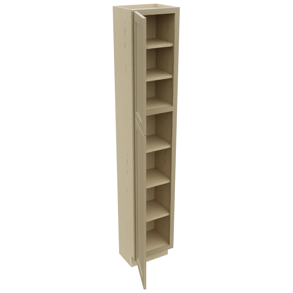 Fabuwood Galaxy Desert Oak TP151284 Tall Pantry Cabinet, Open View